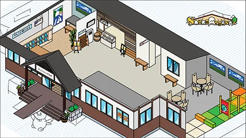 道の駅なかさつな 図解イラスト