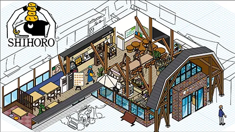 道の駅ピア21しほろ 図解イラスト