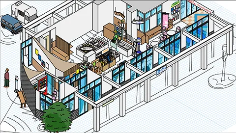 道の駅コスモール大樹 図解イラスト