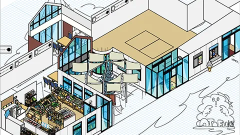 道の駅おとふけ 図解イラスト