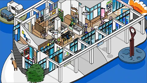 道の駅コスモール大樹 図解イラスト