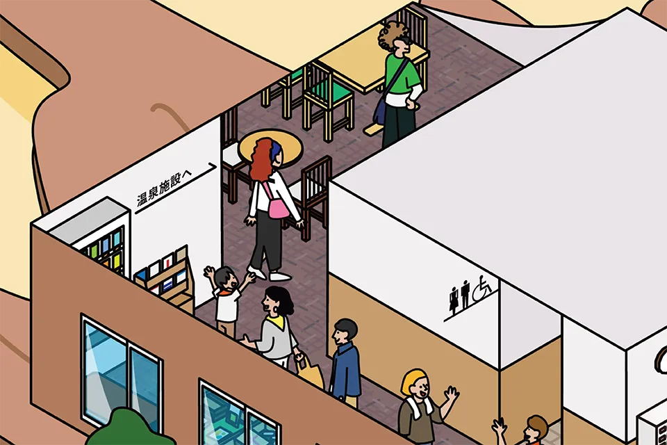道の駅しほろ温泉 図解イラスト