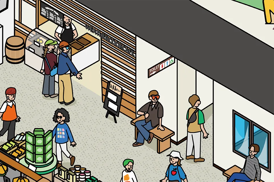道の駅なかさつな 図解イラスト