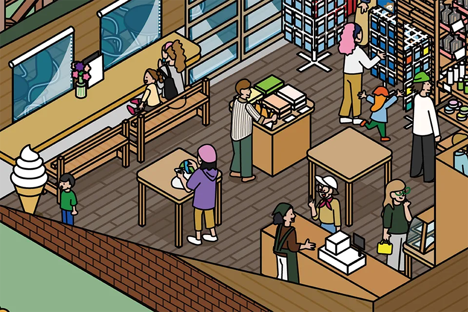 道の駅うらほろ 図解イラスト