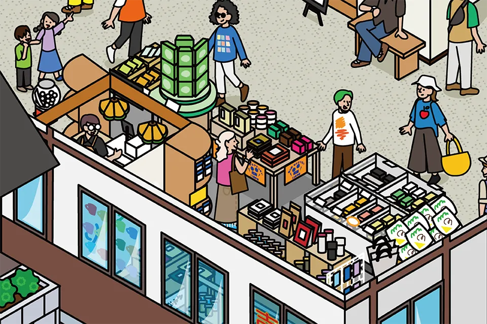 道の駅なかさつな 図解イラスト