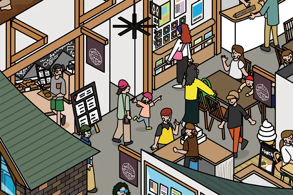 道の駅ガーデンスパ十勝川温泉 図解イラスト
