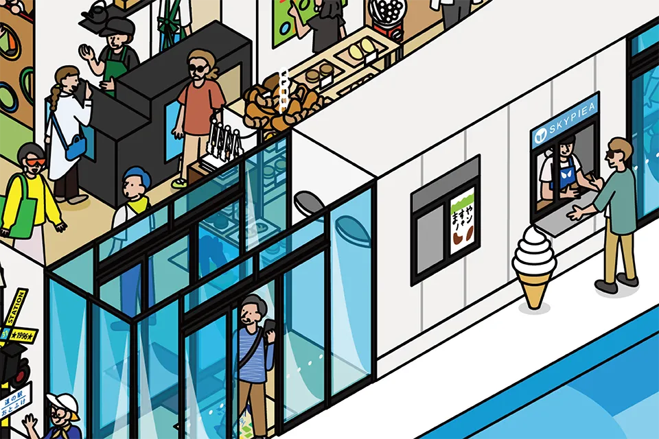 道の駅おとふけ 図解イラスト